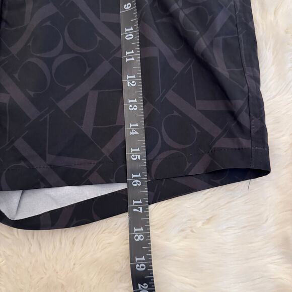 Calvin Klein Black Swim Shorts Allover Monogram Logo Large - Picture 9 of 13